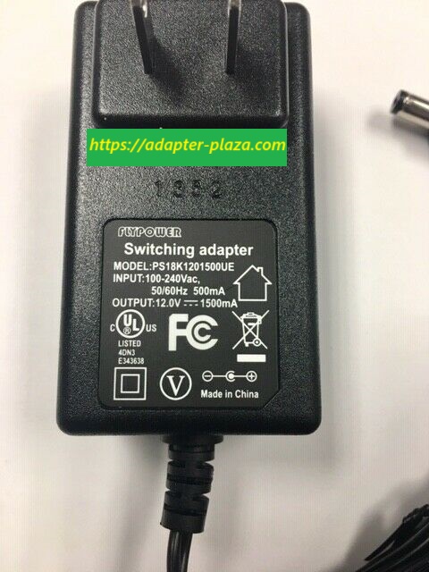 *Brand NEW* FLYPOWER PS18K1201500UE 12V DC 1500mA Switching Adapter power supply